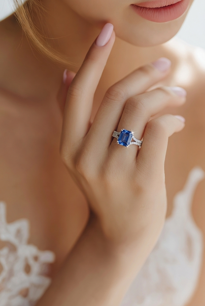 Natural Sapphire Diamond Ring Size 7 14k Gold 2.59 TCW Certified $4,950 604454