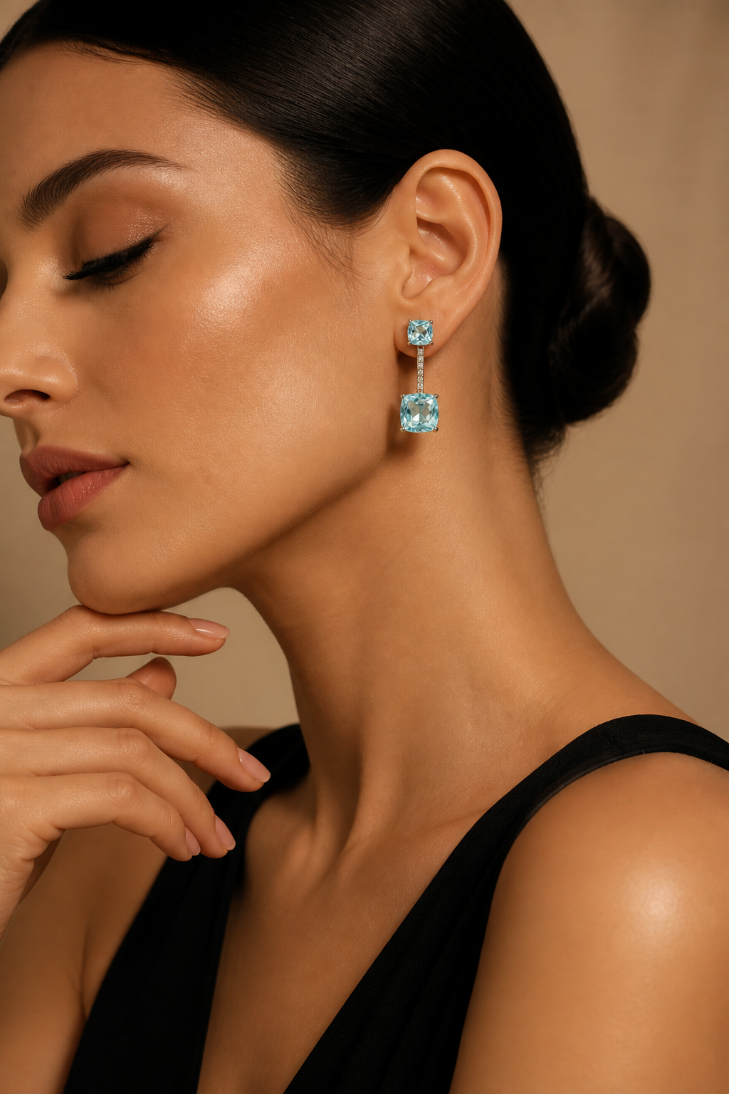 Natural Aquamarine Diamond Earrings 14k Gold 5.81 TCW Certified $4,950 601190