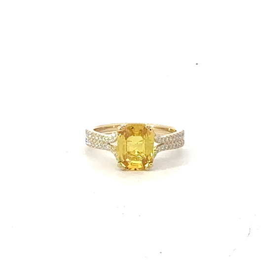 Natural Sapphire Diamond Ring Size 7 14k Gold 2.87 TCW Certified $4,950 604458