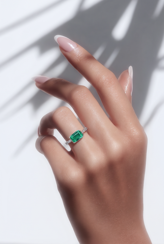 Natural Emerald Diamond Ring Size 6.5 14k Gold 1.78 TCW Certified $3,950 310642