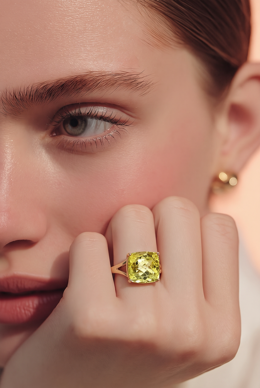 Natural Citrine Solitaire Ring Size 6.5 14k Gold 4.39 Carats Certified $3,450 310627