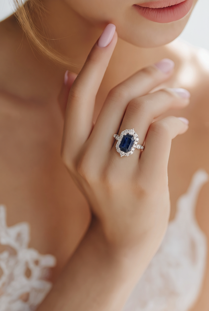 Natural Sapphire Diamond Ring Size 7 14k Gold 9.01 TCW Certified $8,950 604444
