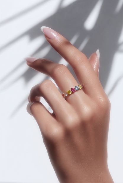 Natural Multicolor Sapphire Ring Size 6.5 14k Gold 1.05 TCW Certified $3,690 601232