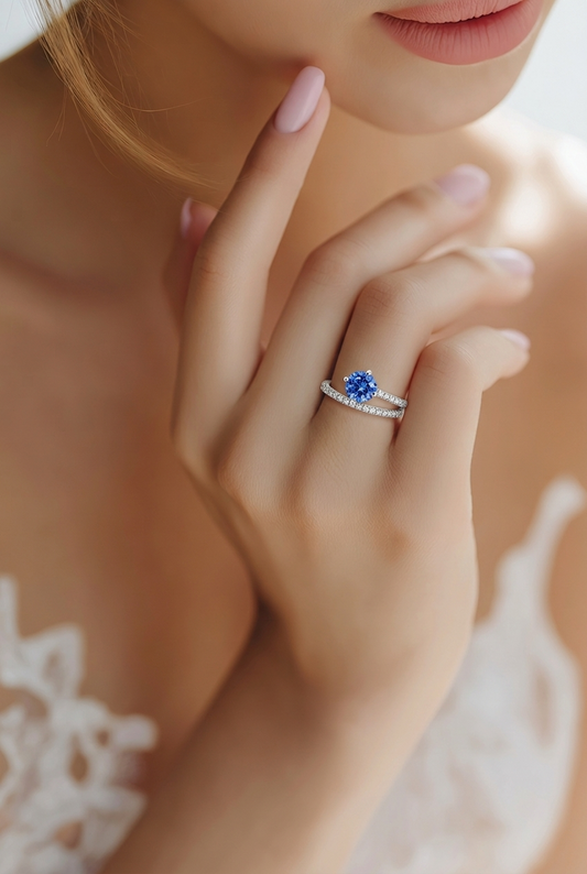 Natural Sapphire Diamond Ring Size 7 14k Gold 2.89 TCW Certified $3,950 604439