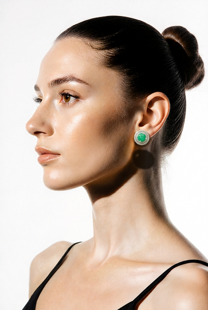 Natural Emerald Diamond Earrings 14k Gold 2.64 TCW Certified $5,900 604476