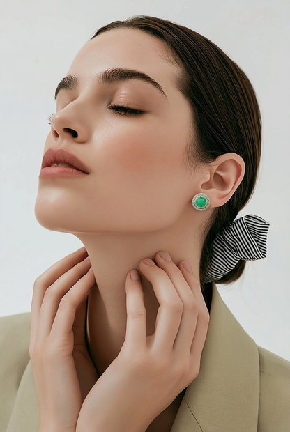 Natural Emerald Diamond Earrings 14k Gold 2.64 TCW Certified $5,900 604476