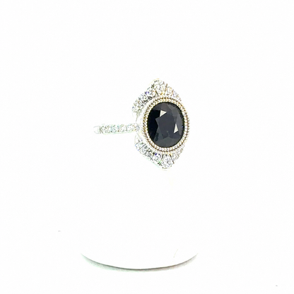 Natural Sapphire Diamond Ring Size 6.5 14k Gold 4.05 TCW Certified $5,950 604446