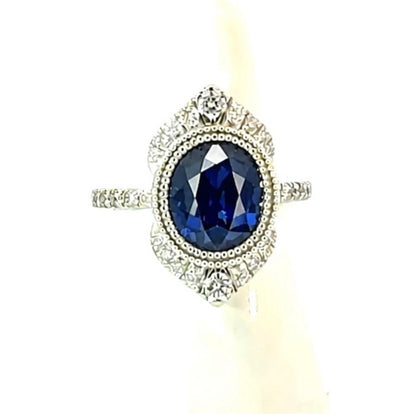 Natural Sapphire Diamond Ring Size 6.5 14k Gold 4.05 TCW Certified $5,950 604446