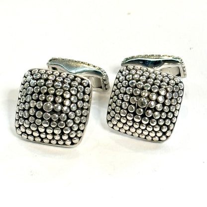 John Hardy Estate Sterling Silver Dot Cufflinks JH111