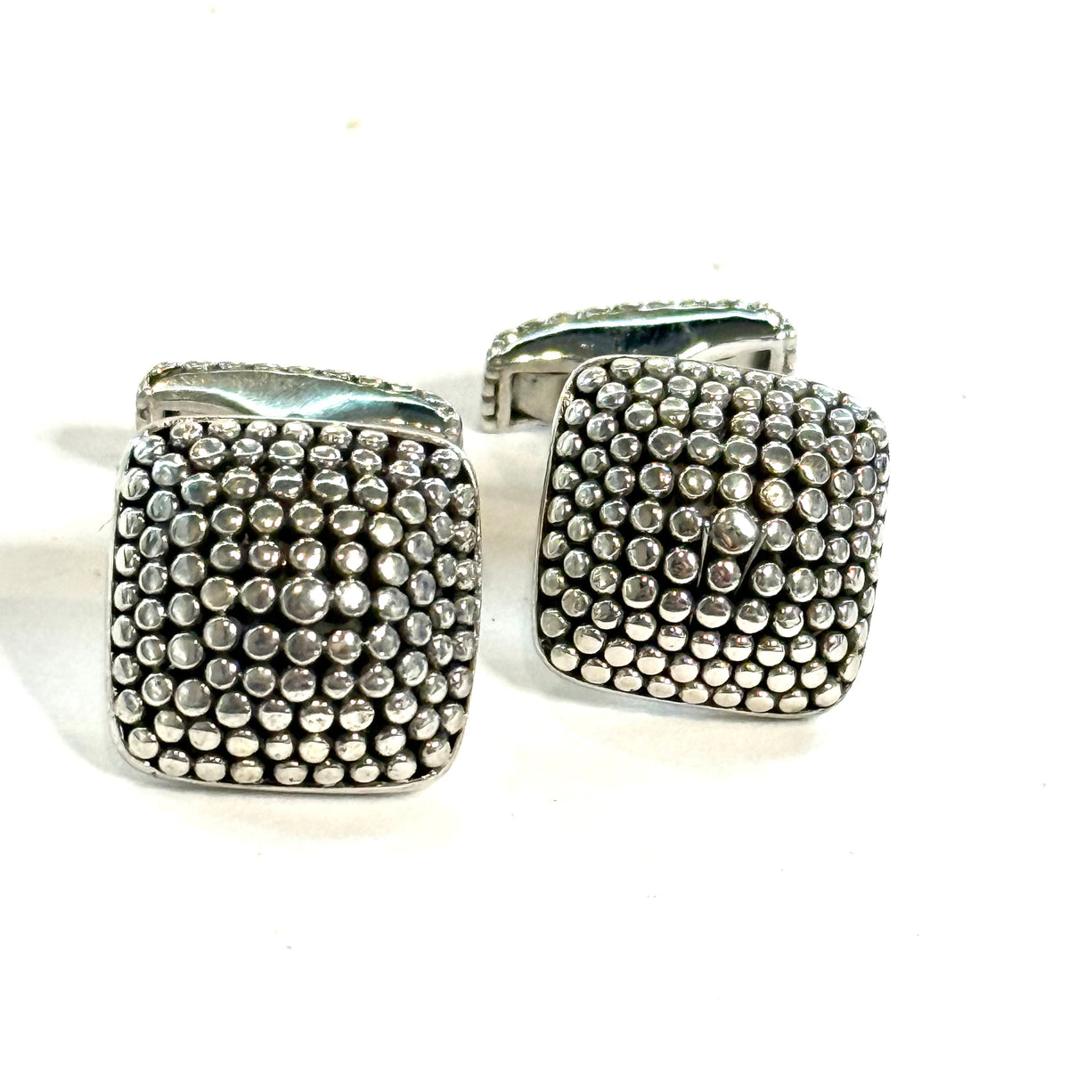 John Hardy Estate Sterling Silver Dot Cufflinks JH111