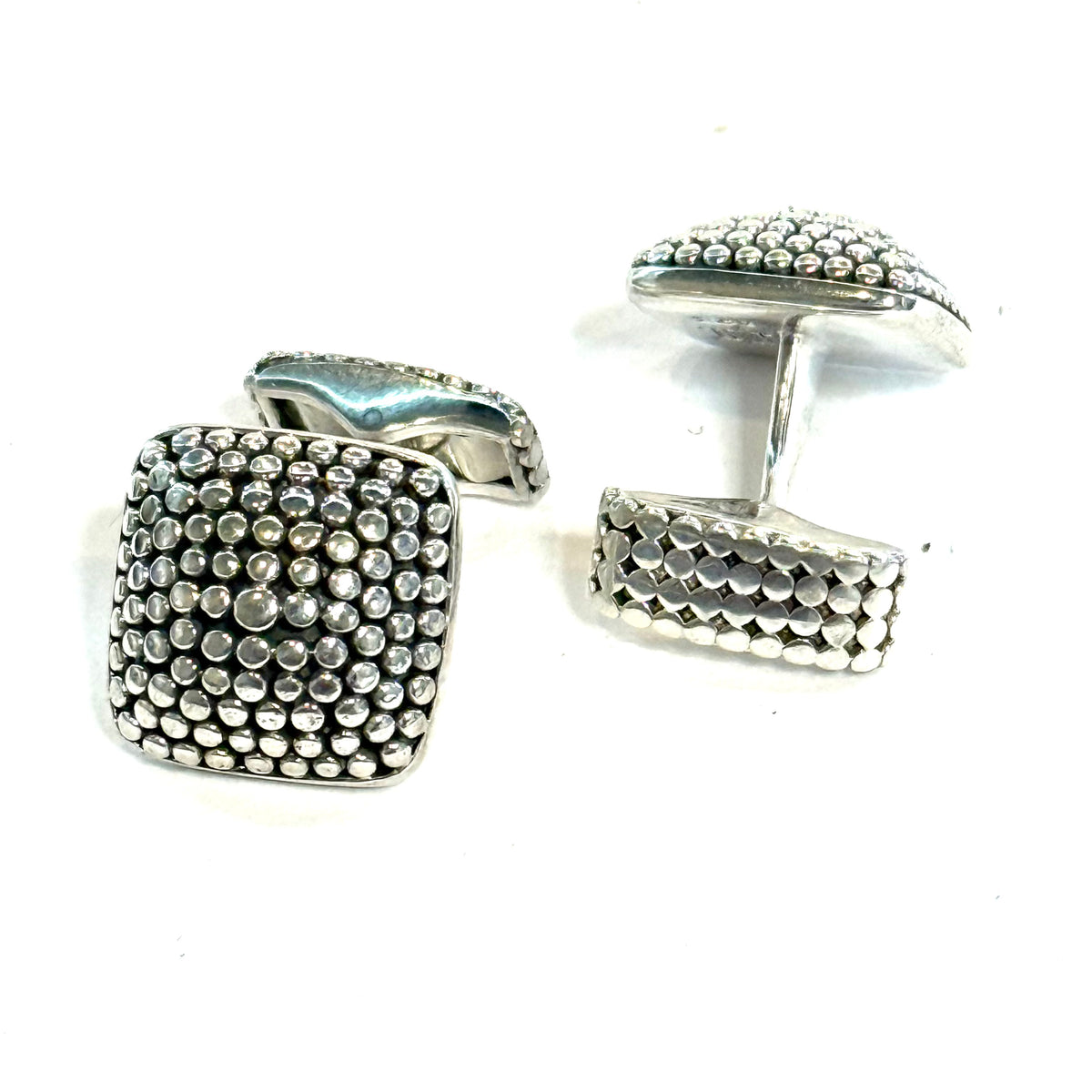 John Hardy Estate Sterling Silver Dot Cufflinks JH111