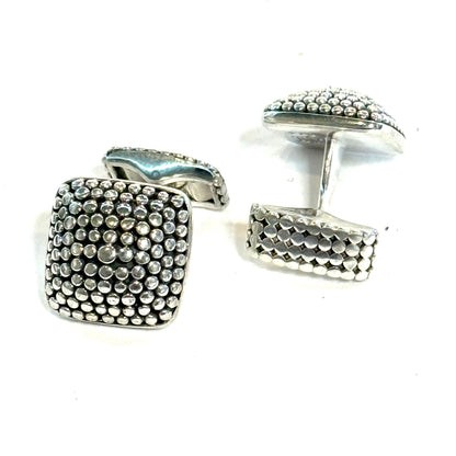 John Hardy Estate Sterling Silver Dot Cufflinks JH111