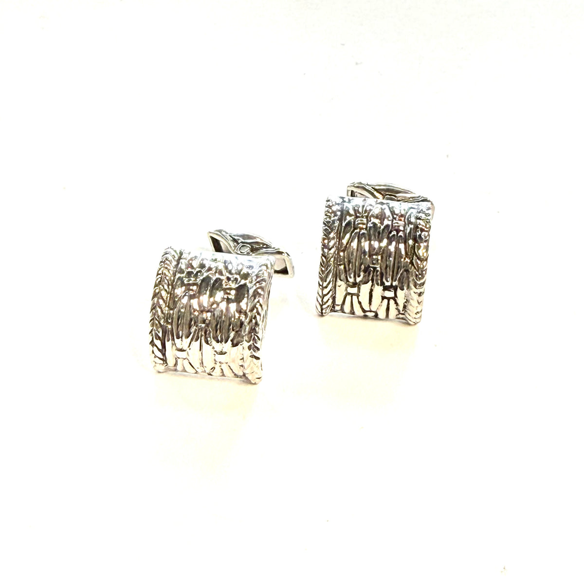 John Hardy Estate Pattern Cufflinks Sterling Silver JH113