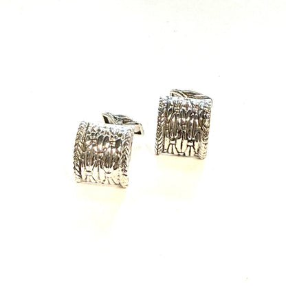 John Hardy Estate Pattern Cufflinks Sterling Silver JH113