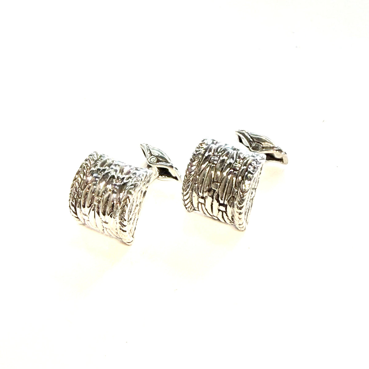 John Hardy Estate Pattern Cufflinks Sterling Silver JH113