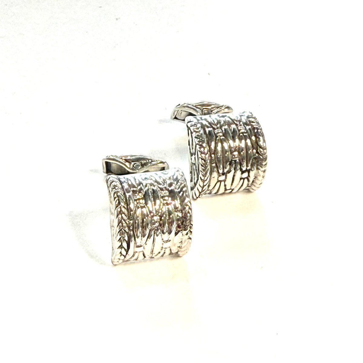 John Hardy Estate Pattern Cufflinks Sterling Silver JH113