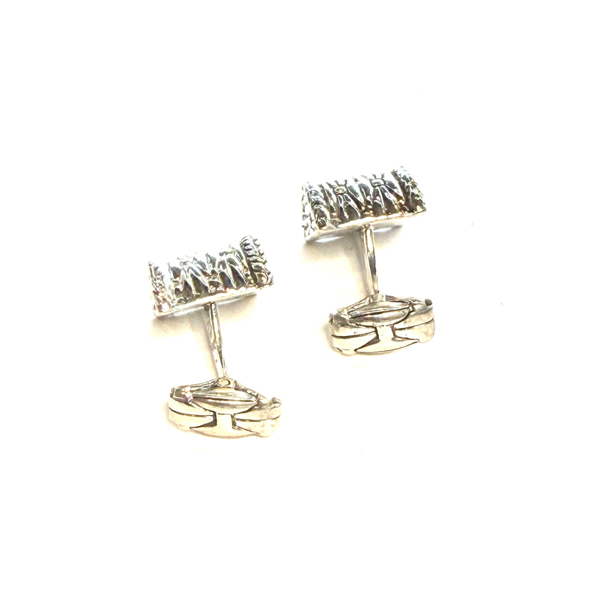 John Hardy Estate Pattern Cufflinks Sterling Silver JH113