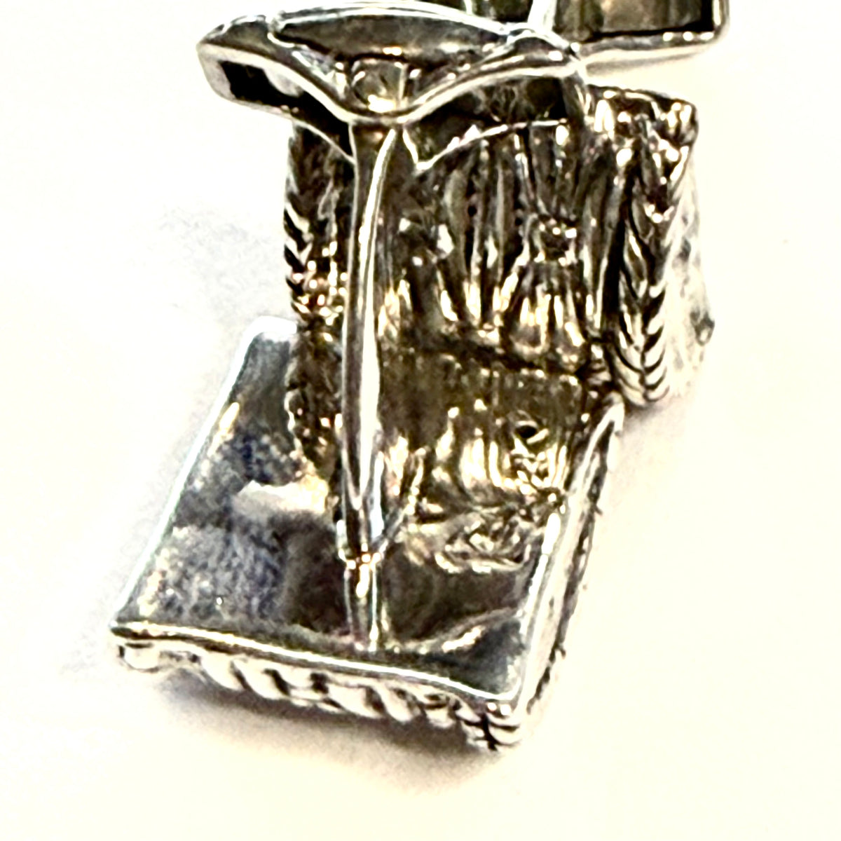 John Hardy Estate Pattern Cufflinks Sterling Silver JH113