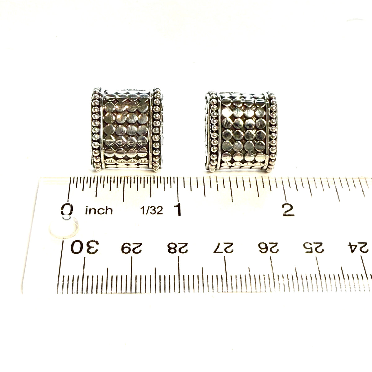 John Hardy Estate Dot Cufflinks Sterling Silver JH114
