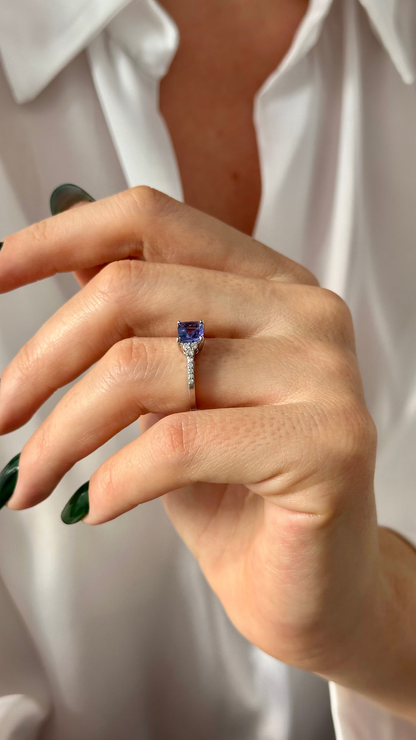 Natural Tanzanite Diamond Ring 6.25 14k Gold 1.79 TCW Certified $3,450 402650