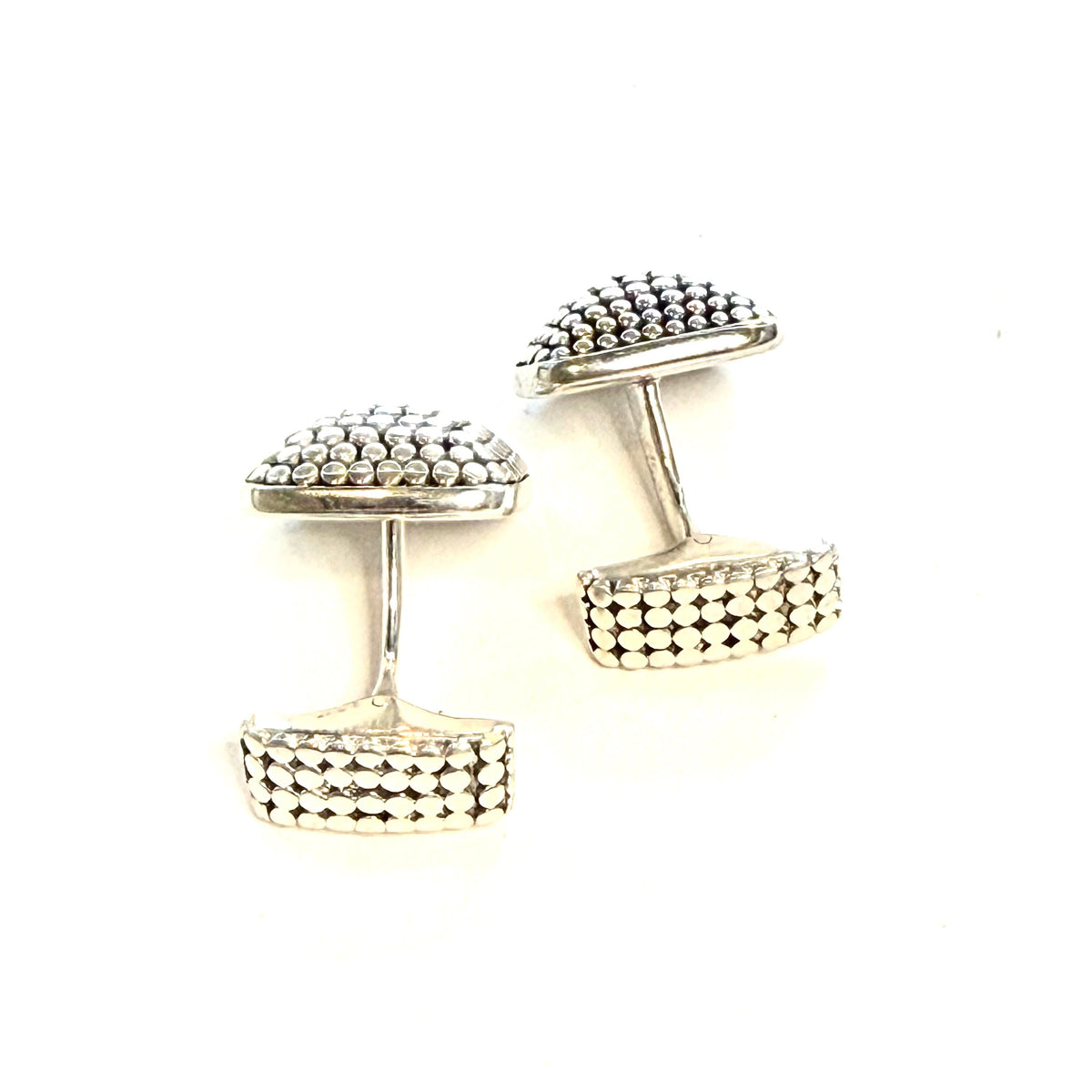 John Hardy Estate Tuxedo Stud & Cufflink Set Sterling Silver JH116
