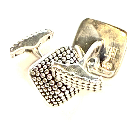 John Hardy Estate Tuxedo Stud & Cufflink Set Sterling Silver JH116