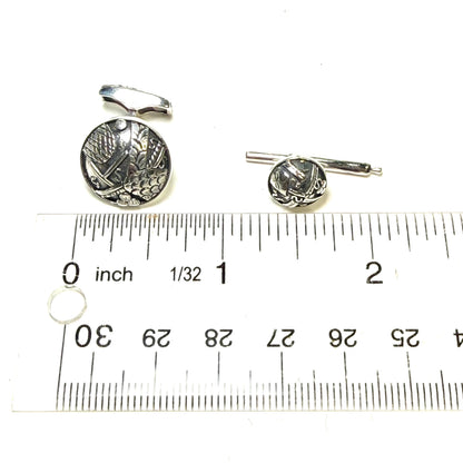 John Hardy Estate Tuxedo Stud & Cufflink Set Sterling Silver JH117