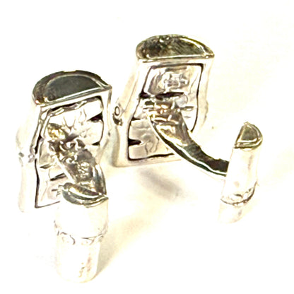 John Hardy Estate Sterling Silver Bamboo Collection Cufflinks JH119