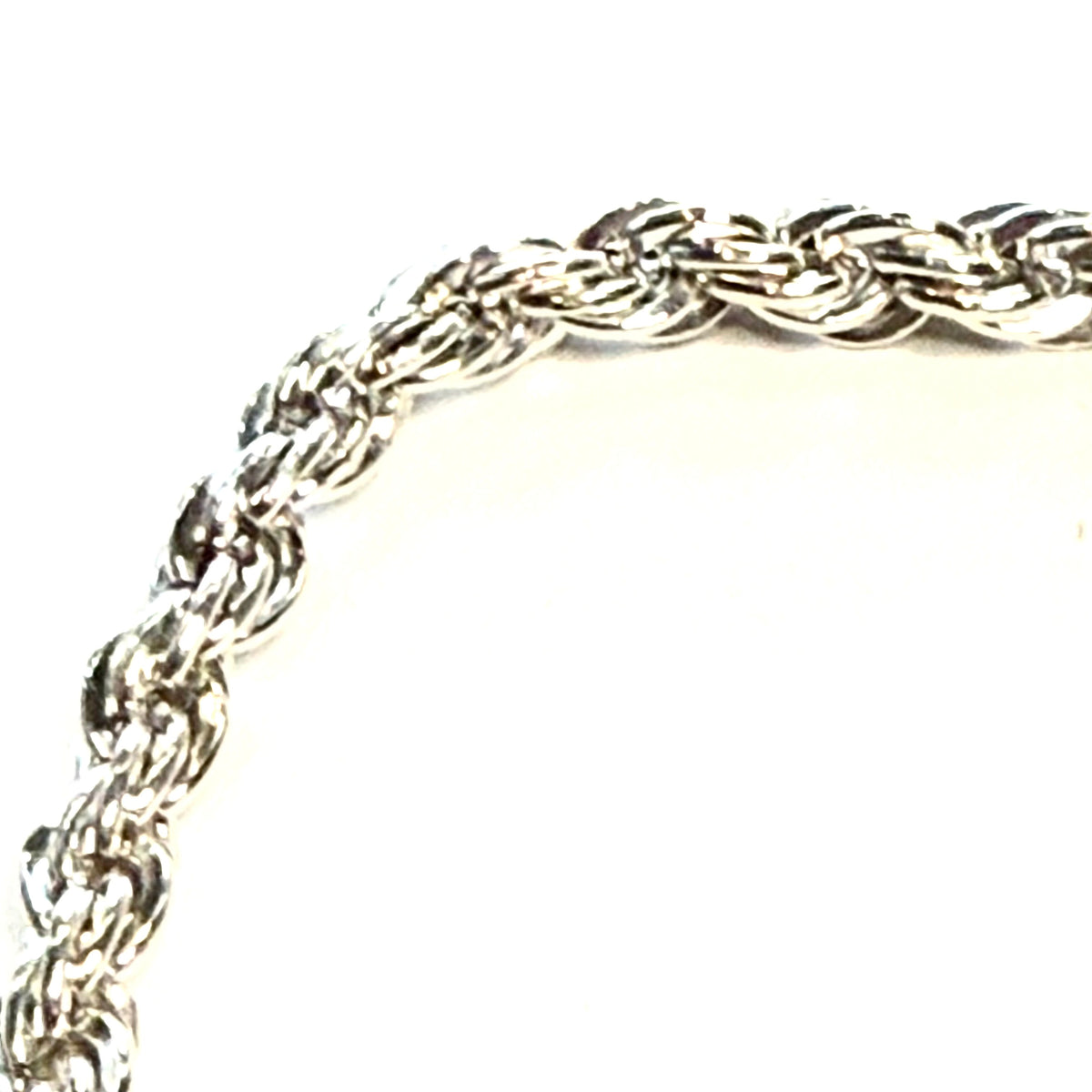 Tiffany & Co Estate Twisted Rope Heart Bracelet 7.5" Sterling Silver TIF1008