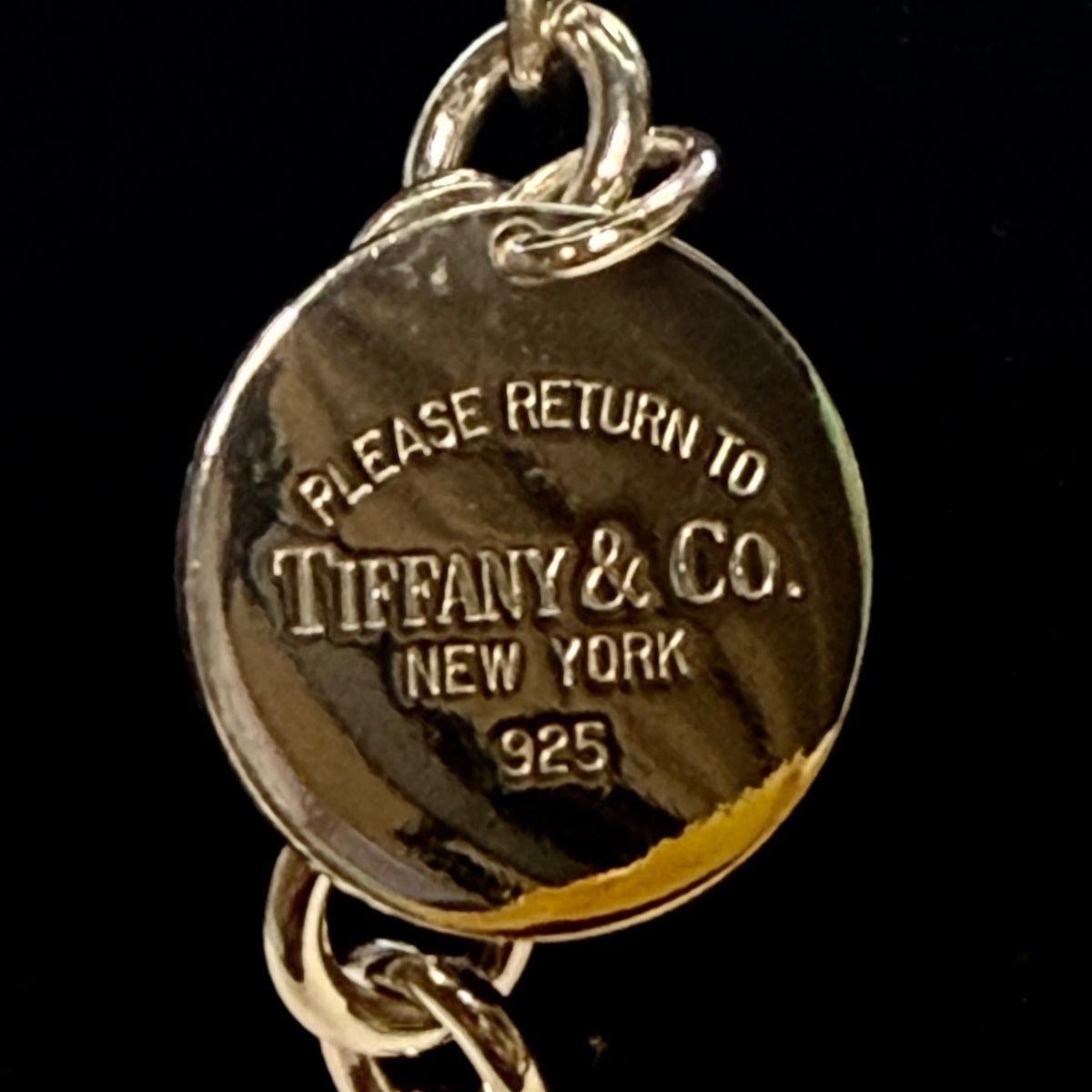 Tiffany & Co Estate Return to Tiffany Link Bracelet 7.5" Sterling Silver TIF1009