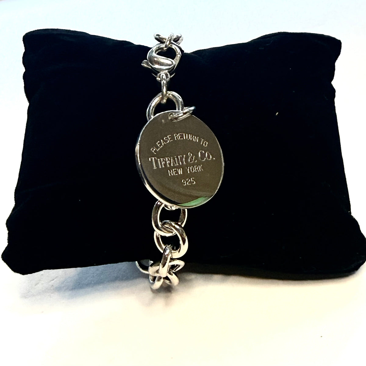 Tiffany & Co Estate Return to Tiffany Link Bracelet 7.5" Sterling Silver TIF1009