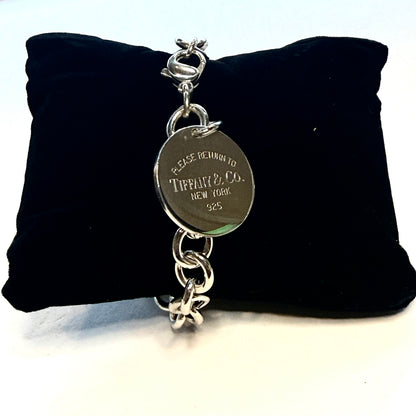 Tiffany & Co Estate Return to Tiffany Link Bracelet 7.5" Sterling Silver TIF1009
