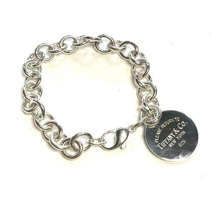 Tiffany & Co Estate Return to Tiffany Link Bracelet 7.5" Sterling Silver TIF1009