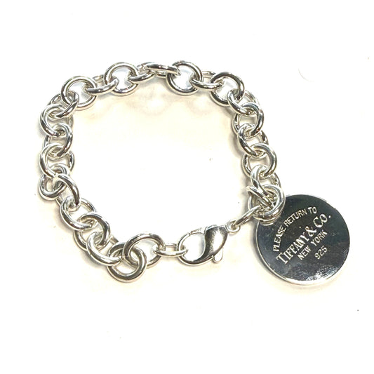 Tiffany & Co Estate Return to Tiffany Link Bracelet 7.5" Sterling Silver TIF1009