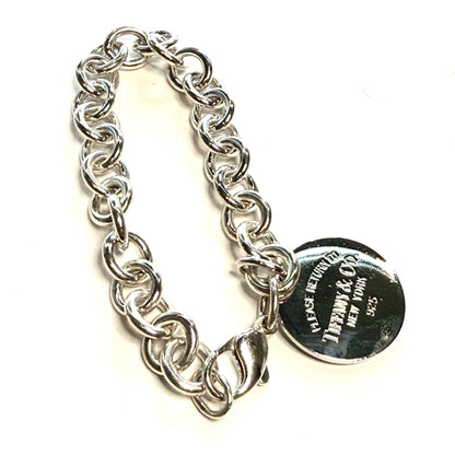 Tiffany & Co Estate Return to Tiffany Link Bracelet 7.5" Sterling Silver TIF1009