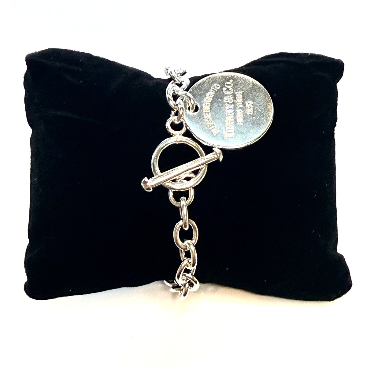 Tiffany & Co Estate Return to Tiffany Toggle Bracelet 7.5" Sterling Silver TIF1012