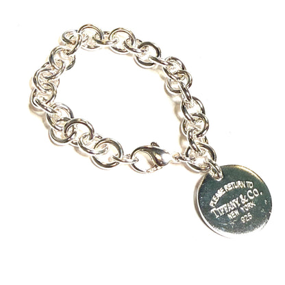 Tiffany & Co Estate Return to Tiffany Link Bracelet 7" Sterling Silver TIF1015