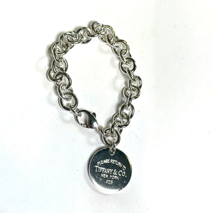 Tiffany & Co Estate Return to Tiffany Link Bracelet 7" Sterling Silver TIF1015