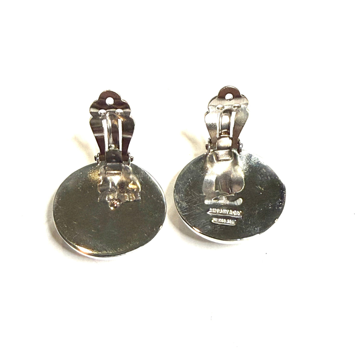 Tiffany & Co Estate Large Puffed Clip-on Earrings Sterling Silver TIF1018