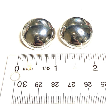 Tiffany & Co Estate Large Puffed Clip-on Earrings Sterling Silver TIF1018