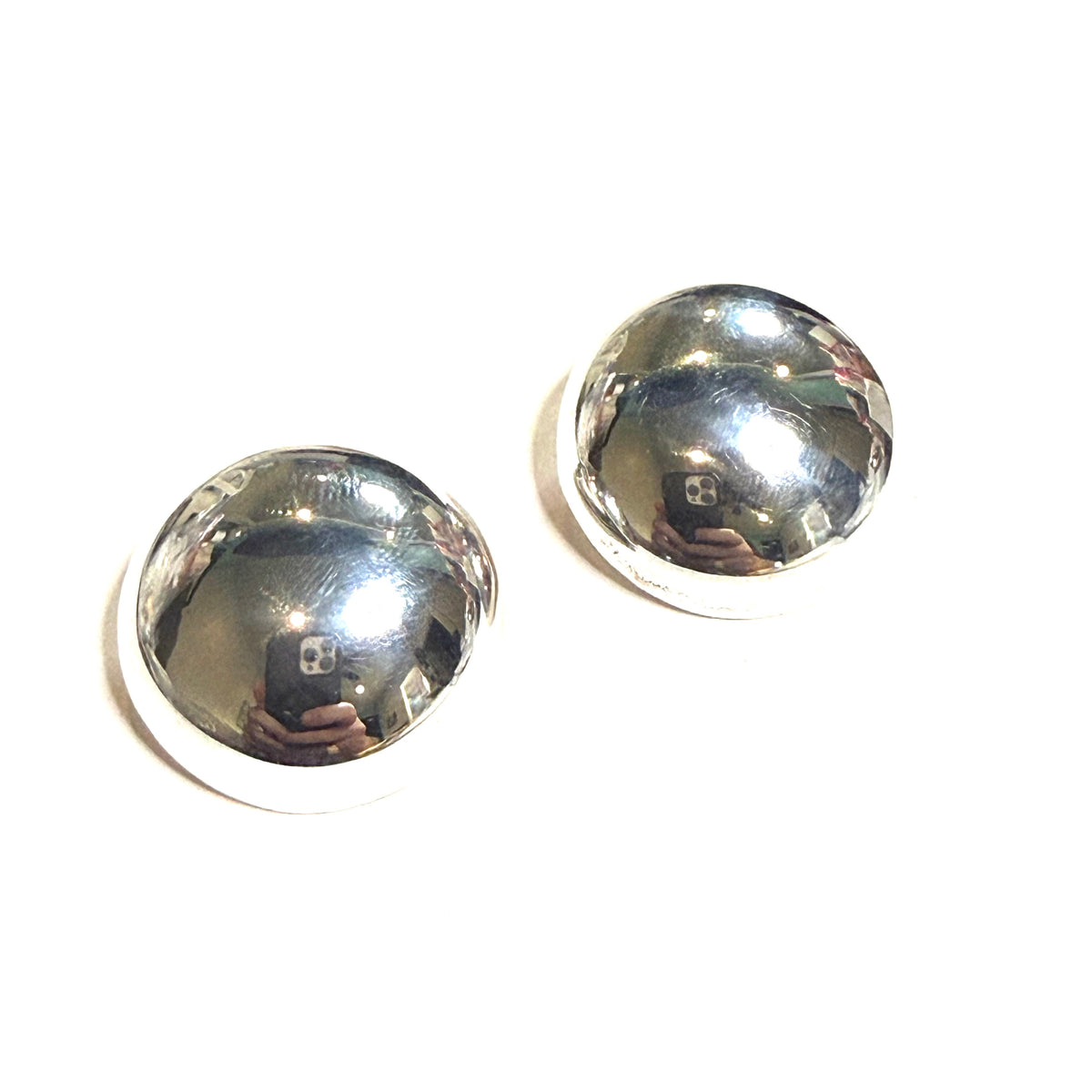 Tiffany & Co Estate Large Puffed Clip-on Earrings Sterling Silver TIF1018