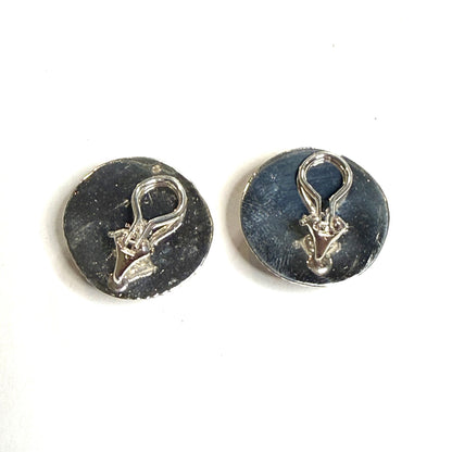 Tiffany & Co Estate Seashell Puffed Clip-on Earrings Sterling Silver TIF1019