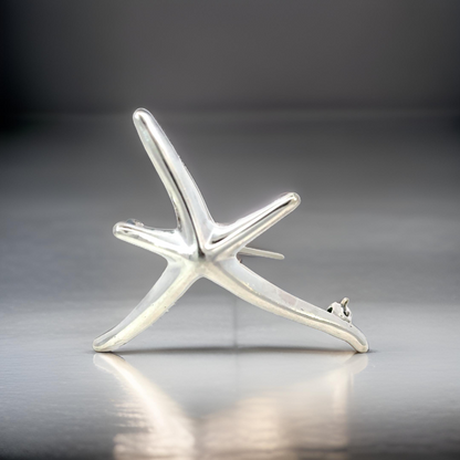 Tiffany & Co Estate Starfish Brooch Sterling Silver By Elsa Peretti 6.5g TIF841