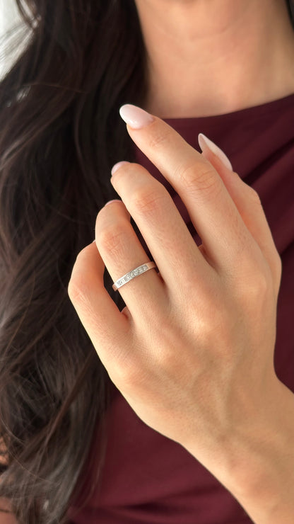 Natural Princess Cut Diamond Ring Size 6.5 14k Gold 0.35 TCW Certified $3,750 509023
