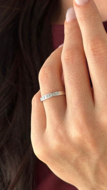 Natural Princess Cut Diamond Ring Size 6.5 14k Gold 0.35 TCW Certified $3,750 509023