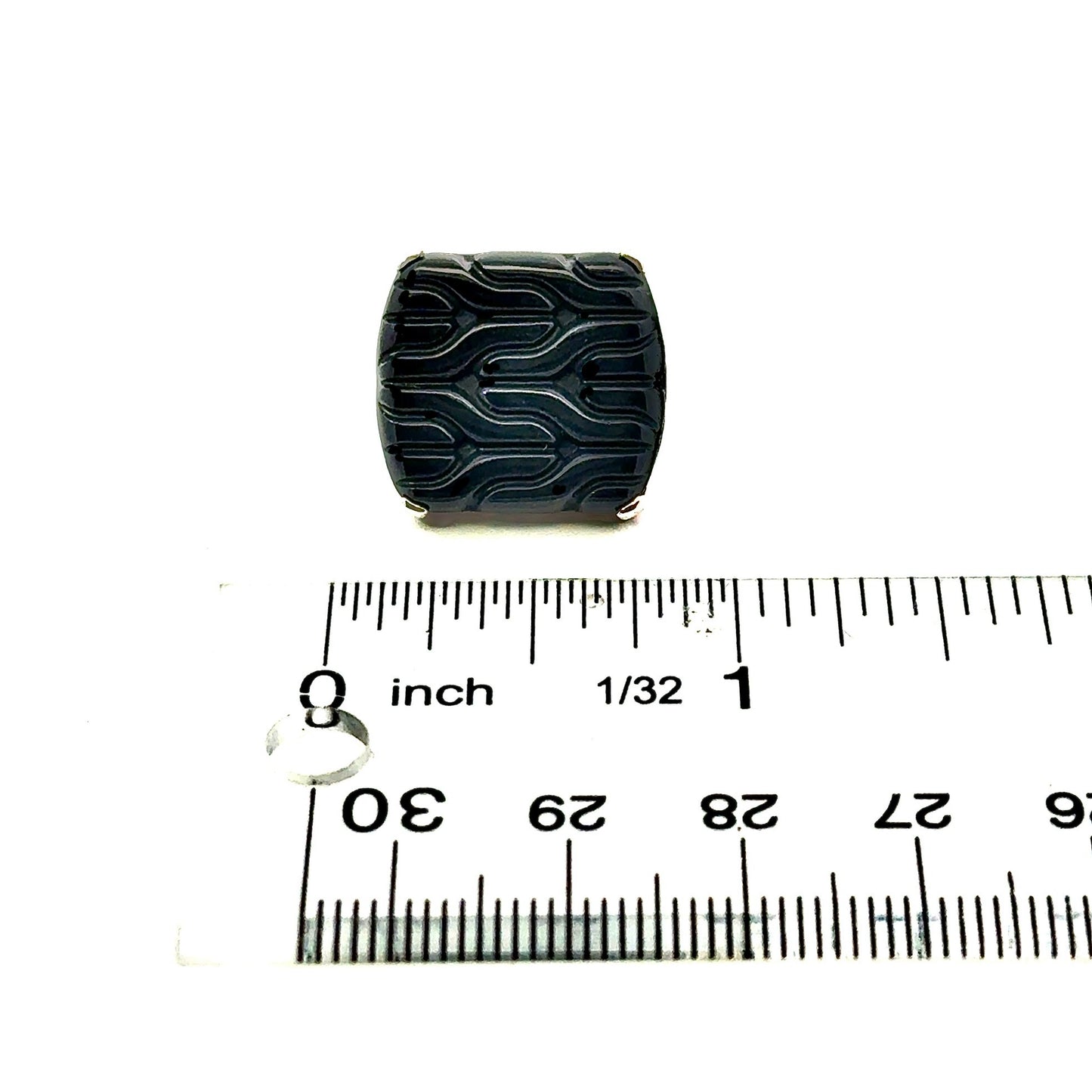 John Hardy Carved Onyx Cufflinks Sterling Silver Estate JH110