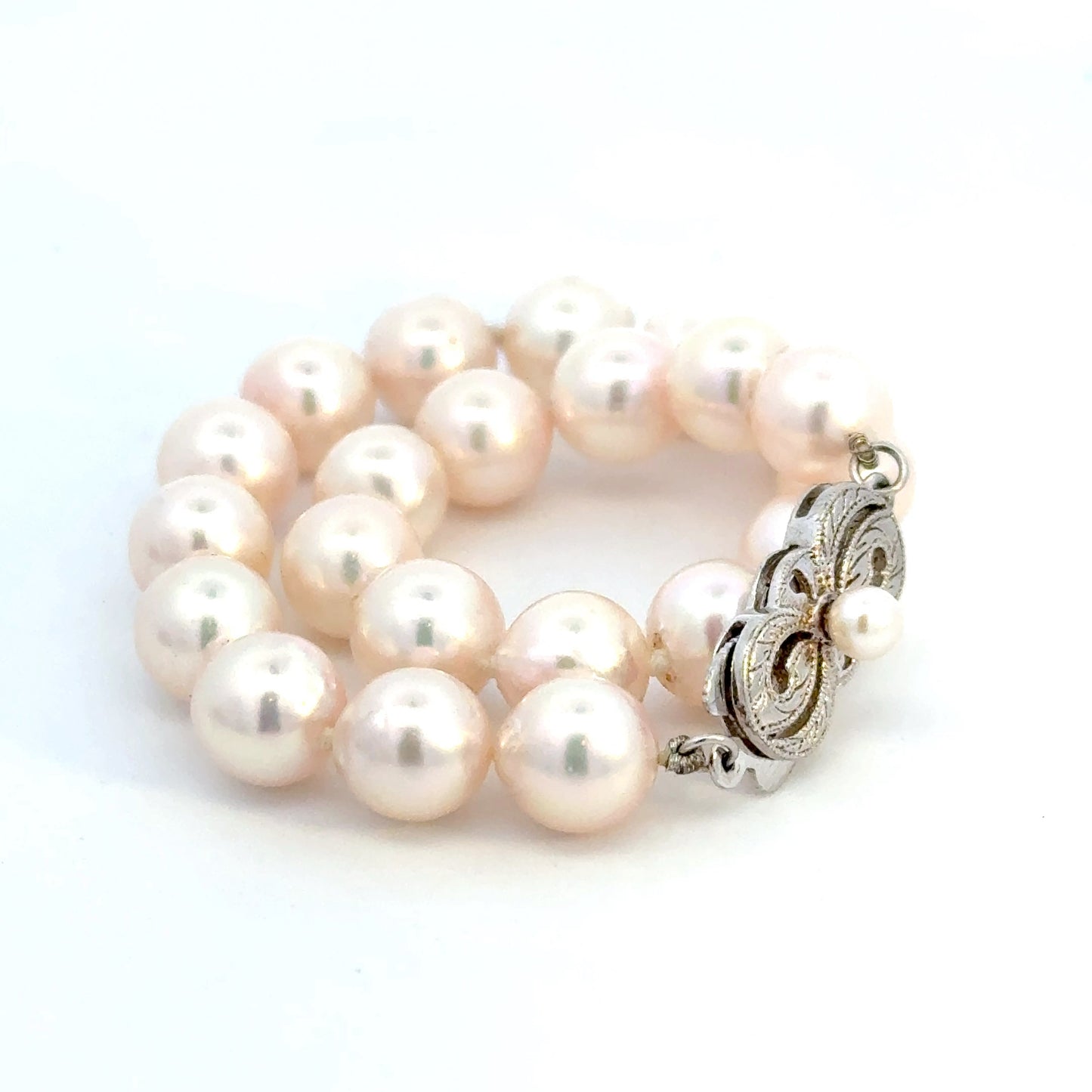 Mikimoto Estate Akoya Pearl Bracelet 8" Sterling Silver 8 mm M436