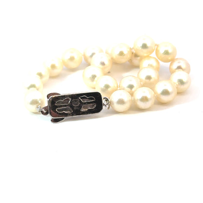 Mikimoto Estate Akoya Pearl Bracelet 7" Sterling Silver 7 mm M437