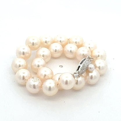 Mikimoto Akoya Pearl Bracelet 6.75" 7 mm Sterling Silver Estate M461