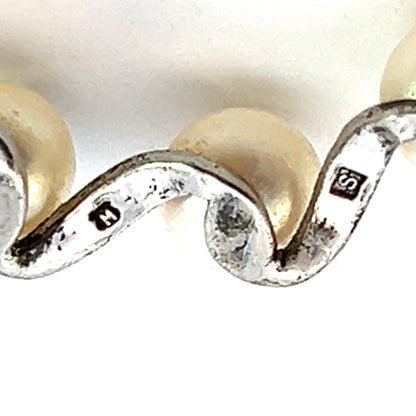 Mikimoto Estate Akoya Pearl Brooch Pin Sterling Silver 6 mm M335 - Certified Fine Jewelry